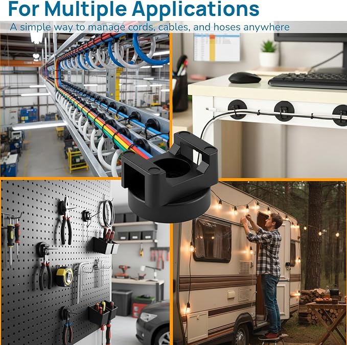 225 Pieces Magnetic Cable Ties Set, 25 Magnetic Zip Tie Mounts with 200 Cable Ties, Strong Wire Holder Cables Management, Multipurpose Electrical Cord Holders Organizer (22mm)