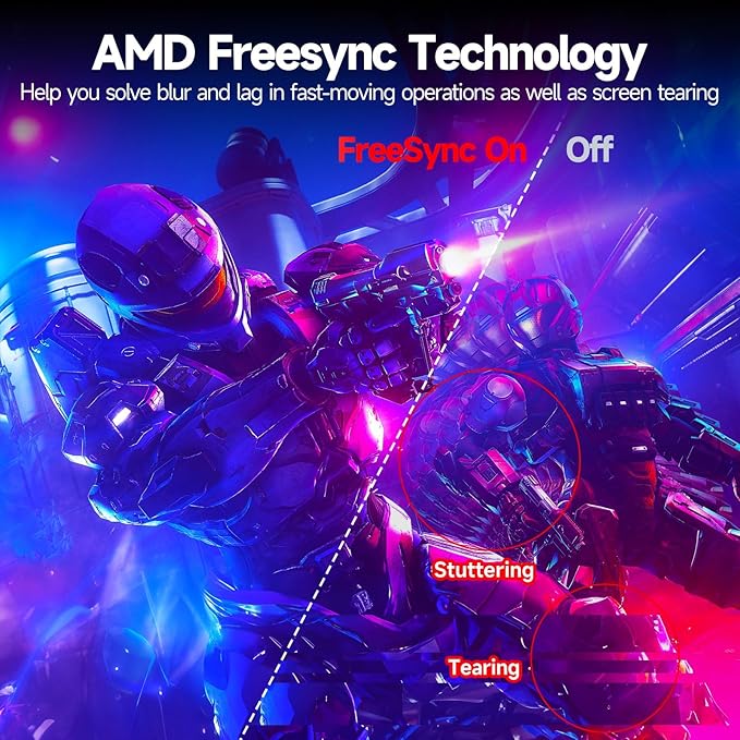 Gawfolk 32 Inch Curved Gaming Monitor 240Hz, 1800R PC Monitor Full HD 1080P, Frameless Computer Dispaly with Freesync and Eye Care Technology, Wall Mountable