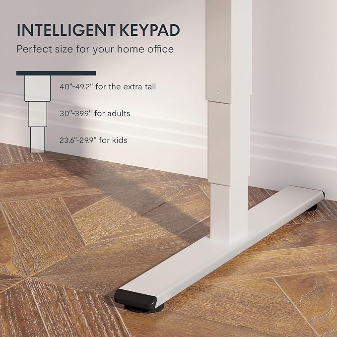 FlexiSpot E6 Bamboo 3-Stage Dual Motor 72 x 30 Electric Standing Desk Sit Stand Up Desk, Holds 220 lbs, Adjustable Height w/ Memory Presets, Solid Bamboo Desktop & White Frame, Ships in 2 Boxes