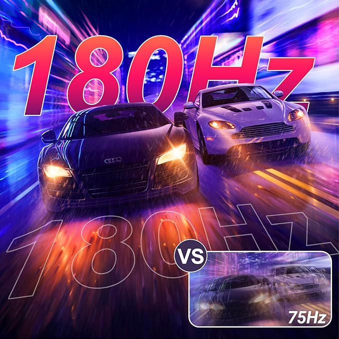 34 Inch Curved Monitor 180Hz, UWQHD 3440x1440p Ultrawide Gaming Monitor R1500 with Speaker, PIP/PBP, 4000:1 Contrast, sRGB126%, HDR, FreeSync & G-SYNC, 1ms(MPRT), HDMI/DP Port, Adjustable Stand, VESA