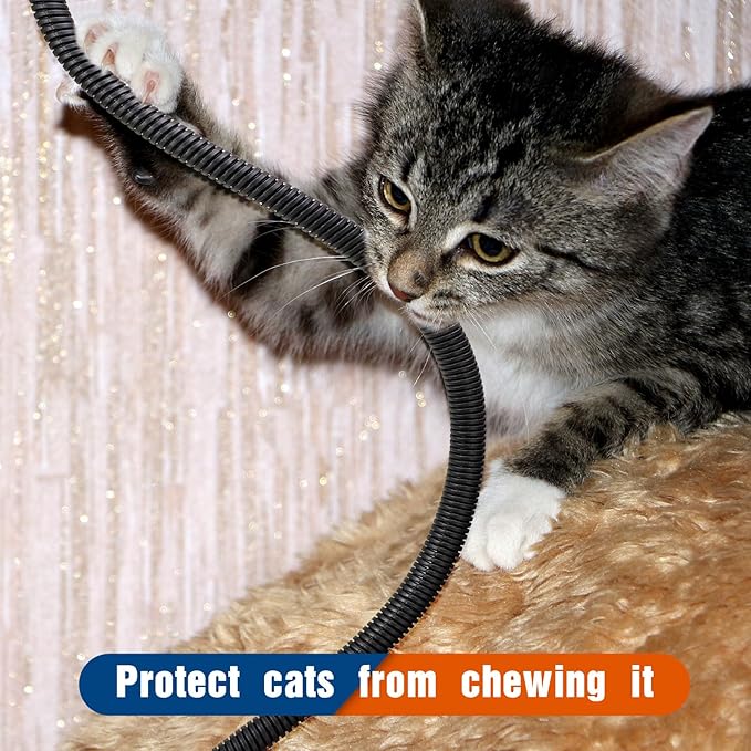 Sasylvia 1/4, 3/8, 1/2'' x 100 Ft, 3/4, 1, 1.5, 2'' x 20 Ft Split Wire Loom Tubing Wire Loom Assortment Split Cable Sleeves Bulk Flexible Electrical Conduit Protective kit