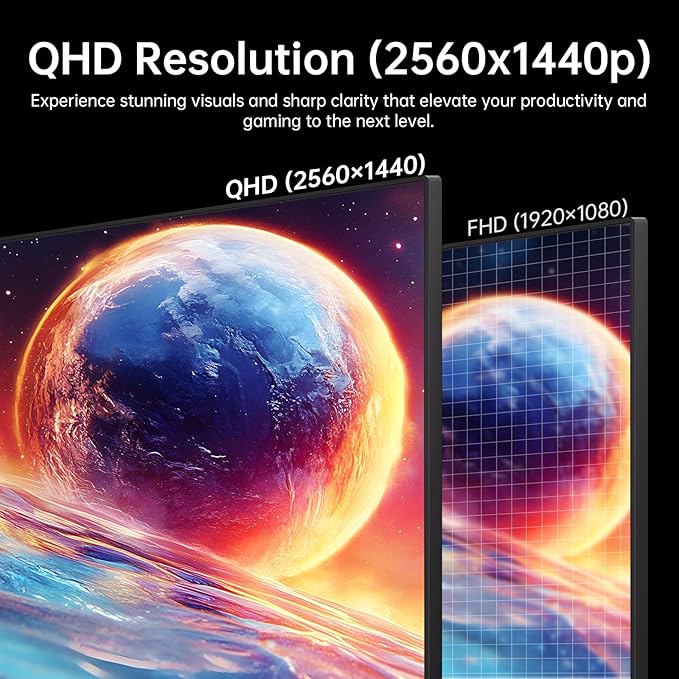 KTC 32 Inch 2K 120Hz Computer Monitor, IPS QHD 2560 x 1440p Monitor with Ultra-Thin Bezels, HDR10, Adaptive Sync, HDMI/Display Ports, Tilt Adjustable, Eyecare, Ideal for Office and Casual Gaming