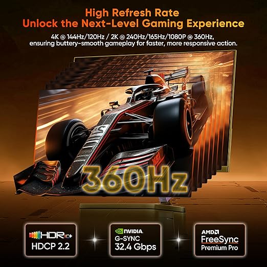 8K Displayport Cable 1.4, 1.5ft Gold-Plated DP Cord (8K@60Hz, 4K@144Hz, 32.4Gbps) HDR, DP to DP Cables Compatible with Gaming PC, Laptops, Monitor, Computer, Projector [5 Pack]