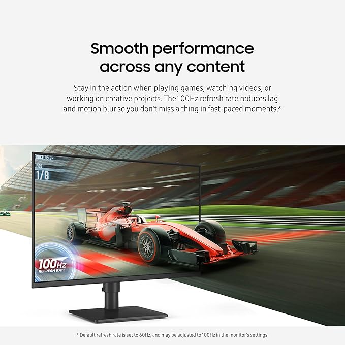 Samsung 22” (S40GD) Borderless Business Monitor with IPS Panel, 100Hz Refresh Rate, Eye Saver Mode, Ergonomic Design, Game Picture Mode, LS22D402GANXGO