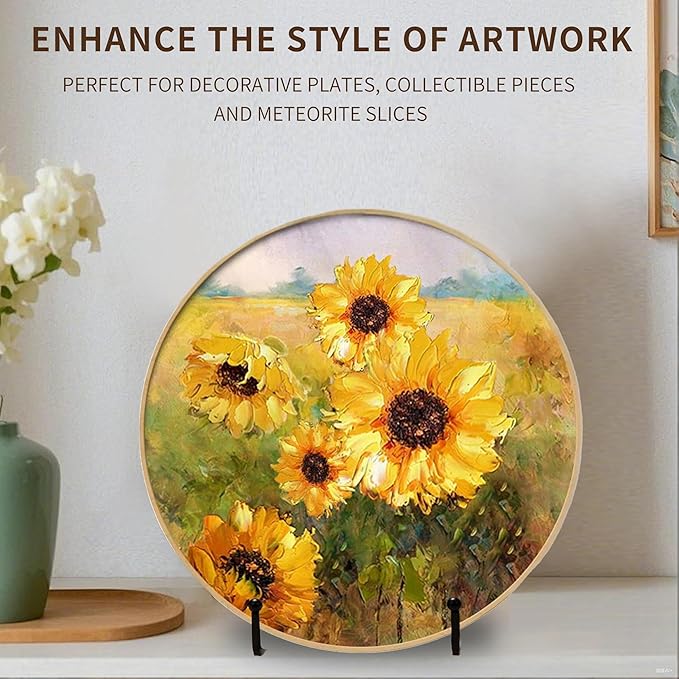 3Pack 6" Plate Stands for Display,Metal Plate Holders Display Stands Can Be Used for Picture Stand,Book Stands for Display,Plate Display Stands,Easel,Photo Frame Stands,Plaque Stands,Desktop Stand