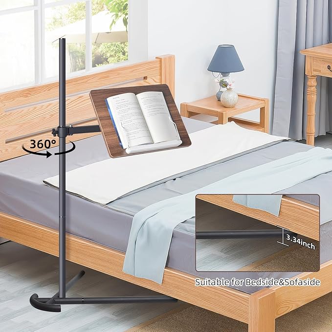Laptop Stand for Couch, Height Adjustable Laptop Tray Tablet Book Stand for Reading in Bed, Compatible with Ipad Pro 12.9 Inch, Surface Laptop, Ipad Air, iPad mini,MacBook Pro/Air