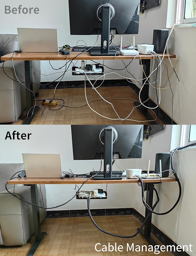 Cable Management Split Wire Loom Sleeve - Cord Hider & Protector for Desk, Pet Chew Proof, Wire Cover Organizer, Flexible Tube for Wires and Cables (3/4 Inch 10FT, Black)