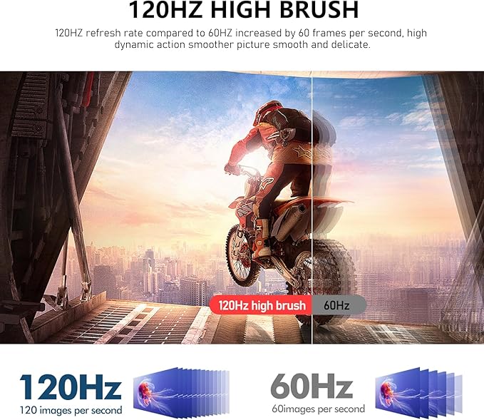 Gawfolk 24.5 Inch Gaming Curved Monitor Built-in Speakers, 3000R 120Hz PC Screen Full HD 1080P, HDMI 2.0, VGA, Wall Mount Compatible 75 * 75mm