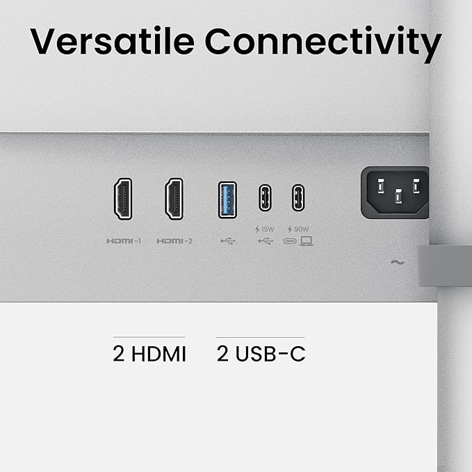 BenQ MA320U 32” 4K 3840x2160 Monitor for MacBook® Pro/Air, Dual USB-C, 90W Power Delivery, Mac Color Match, USB Hub, Brightness & Volume Control on Mac, Height & Tilt Adjustable Stand, P3 Color Gamut