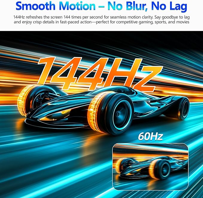 2.5K Portable Gaming Monitor with 144hz in 4 Colors - V1 Pro, 16inch 2560*1600 IPS Travel External Screen with FreeSync, Dual USB-C & Mini HDMI Second Display for Laptop/MacBook/PS5/Xbox/Switch